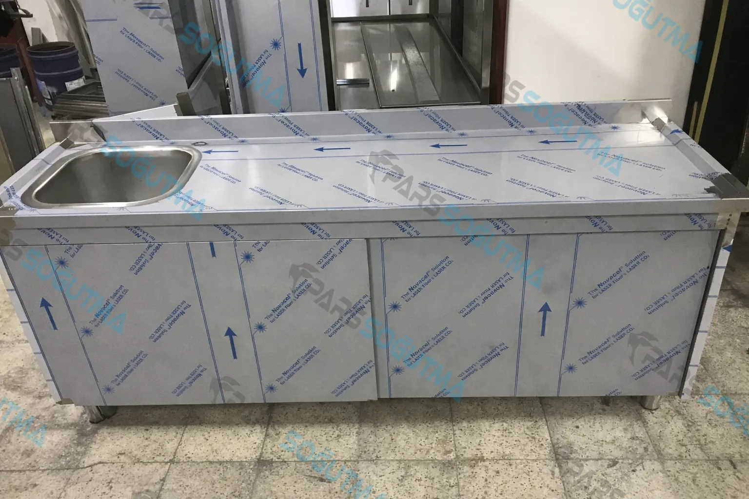 Paslanmaz Evyeli Dolaplı Tezgah ürün görseli 2 - Pars Soğutma